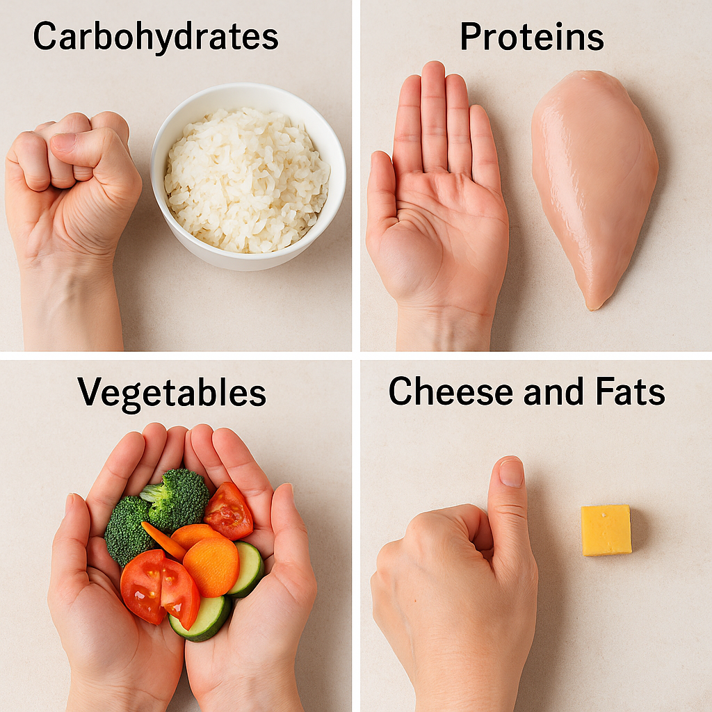 visual guide to measuring single food portions